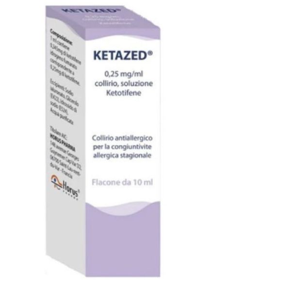 Ketazed Collyr 025Mgml Fl10Ml