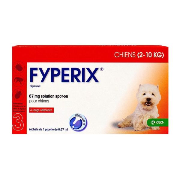 Fyperix 67Mg Spot-On Ch 2-10Kg 3Pipett/0,67Ml