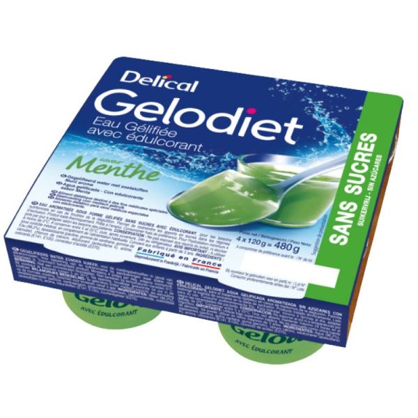 Delical Eau Gelifie Gelodiet Menth4X120