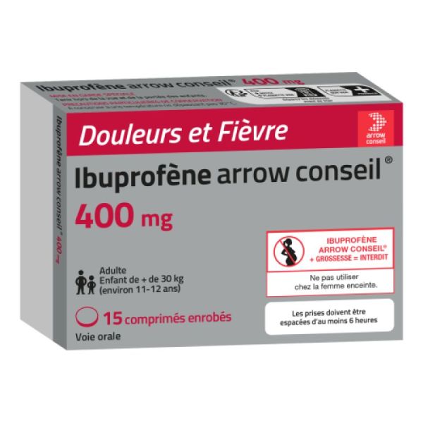 Ibuprof Arrw Co 400Mg Cpr Enr Plq/15