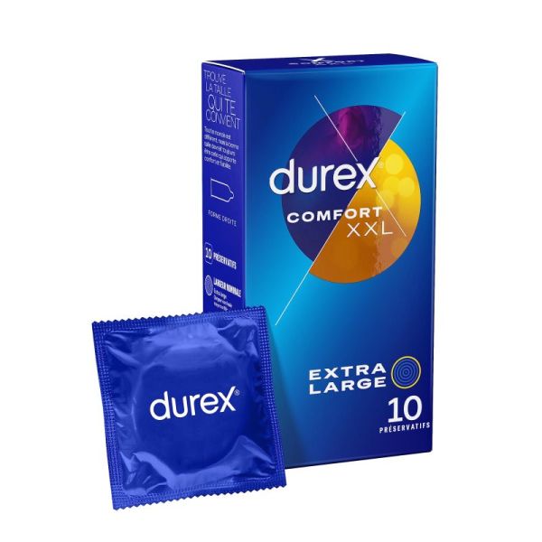 Durex Comfort Xxl Préserv Lubrif B/10