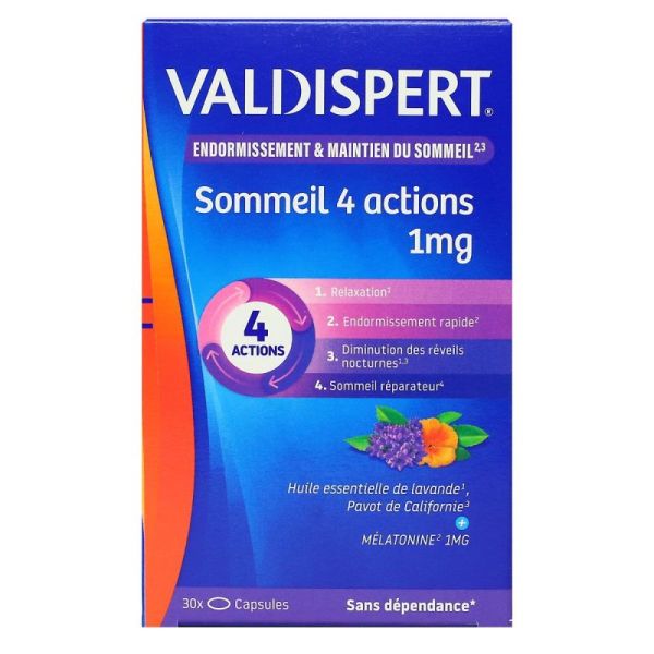 Valdispert Melatonine 1Mg 4 Actions Caps B/30