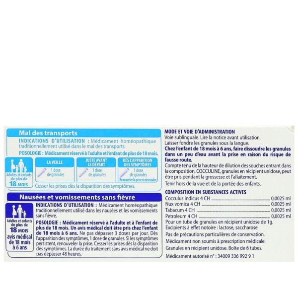 Cocculine Gran Unidose 6T