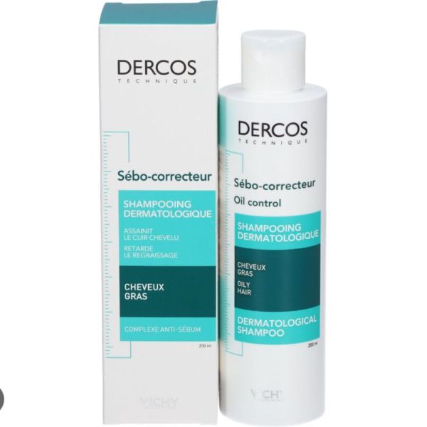 Dercos Shamp Sébo-Correct Oil Fl/200Ml