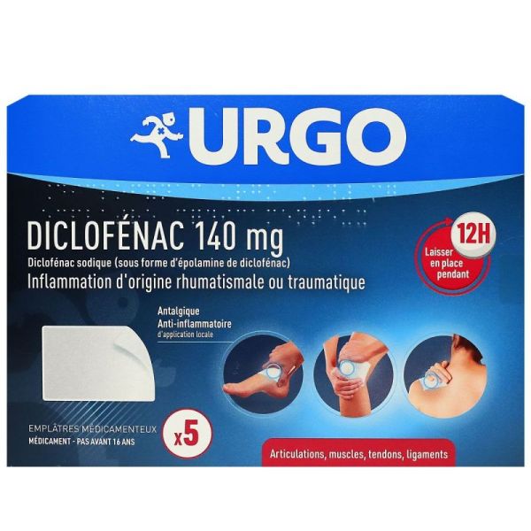 Diclof Urgo 140Mg Empl Med Emplâtre/5