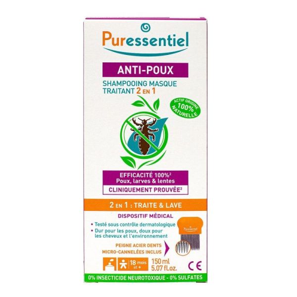 Puressentiel Anti-Poux Shamp Trait 150Ml+Peig