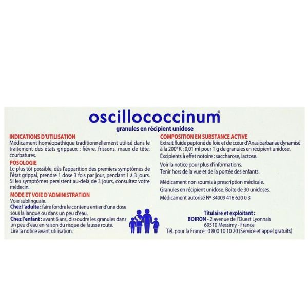 Oscillococcinum 200 Glob 30Dose